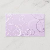 紫の渦巻結婚き旋回の配置カード プレイスカード (裏面)