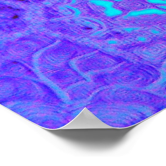 紫の渦迷路 ポスター (角)