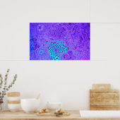 紫の渦迷路 ポスター (キッチン)