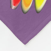 紫の激しい体操毛布パーソナライズされた布 フリースブランケット (角)