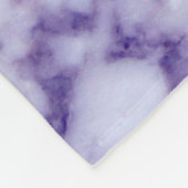 紫の濃淡大理石の石のパターン フリースブランケット (角)