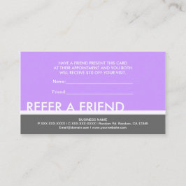 紫の灰色のシンプルは友人のカスタムカードを参照 紹介カード