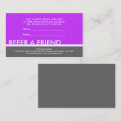 紫の灰色のシンプルは友人のカスタムカードを参照 紹介カード (正面/裏面)
