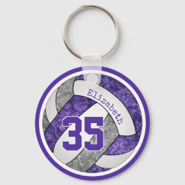 紫の灰色の女カスタムの子バレーボールのチームギフト キーホルダー