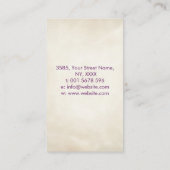 紫の炎 – 紫の炎の名刺 名刺 (裏面)