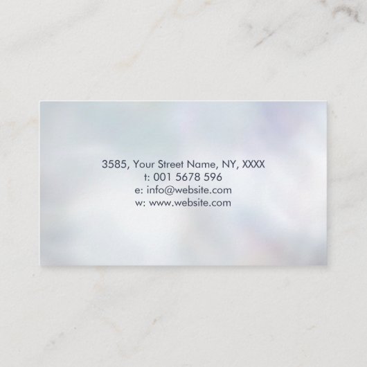 紫の炎 – 紫の炎の名刺 名刺 (裏面)