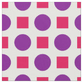 紫の点と明るい赤紫色の正方形 ファブリック (クローズアップ)