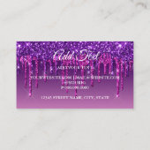 紫の点滴グリッタールックラッシュ 名刺 (裏面)