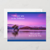 紫の無色葉書で君の意見を聞こう ポストカード (正面/裏面)