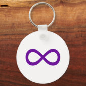 紫の無限大記号 キーホルダー (正面)