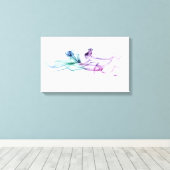 紫の煙 キャンバスプリント (インサイチュ (ウッドフロア))