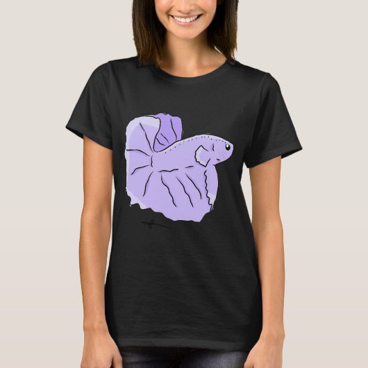 紫の熱帯魚 Tシャツ (正面)