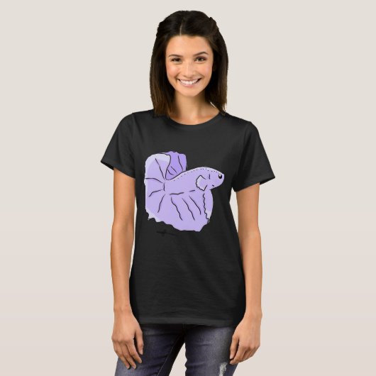 紫の熱帯魚 Tシャツ (正面フル)