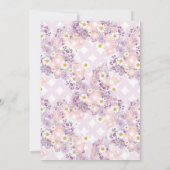 紫の熱気球の女の子の赤ちゃんシャワー 招待状 (裏面)