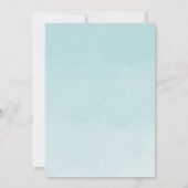 紫の熱気球ベビーシャワーガール 招待状 (裏面)