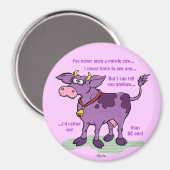 紫の牛を見たことがない マグネット (正面/裏面)