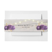 紫の牡丹の木の光の結婚列カスタム列 招待状ベリーバンド (正面例)