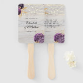紫の牡丹の木の光の結婚列 ハンドファン (正面&裏面)