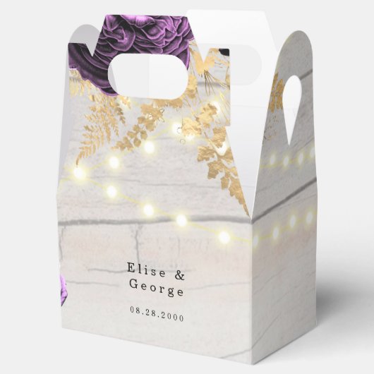 紫の牡丹の木の光の結婚列 フェイバーボックス (オープン)