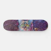 紫の猫の宇宙 スケートボード (横)