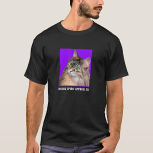 紫の猫 Tシャツ