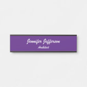 紫の王室のプロフェッショナルの手書き サインプレート (正面)
