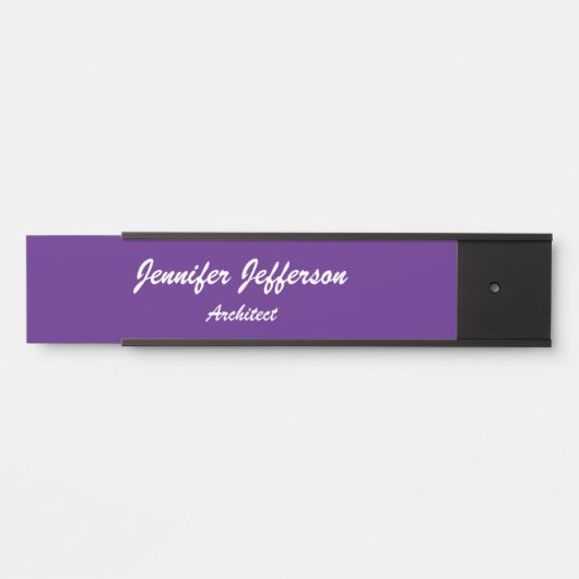 紫の王室のプロフェッショナルの手書き サインプレート (正面)