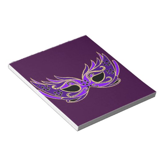 紫の王室の仮装マスク ノートパッド (アングル)