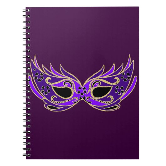 紫の王室の仮装マスク ノートブック (正面)