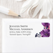 紫の王朝の暗いフローラ結婚予算の項目 ラベル (インサイチュ)