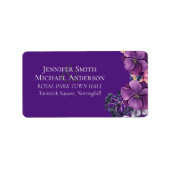 紫の王朝の暗いフローラ結婚予算の項目 ラベル (正面)