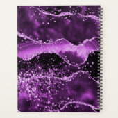 紫の瑪瑙グリッターピンクの大理石モノグラム2023 プランナー手帳 (裏面)