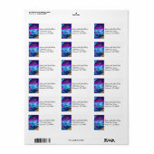 紫の生涯の瞑想ツリー ラベル (フルシート)