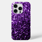 紫の疑似ラメスパークルフリル Case-Mate iPhoneケース (裏面)