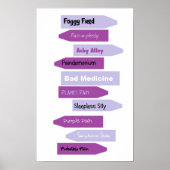 紫の痛みシンボルや象徴 ポスター (正面)