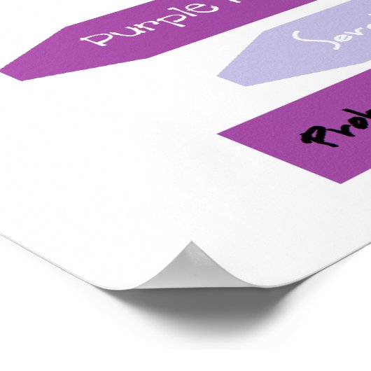 紫の痛みシンボルや象徴 ポスター (角)