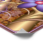 紫の登り花 ポスター (角)