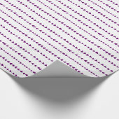 紫の白いアステカ矢印パターン ラッピングペーパー (角)