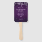 紫の白いストリングラ王室のイト ハンドファン (裏面)