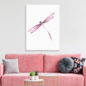 紫の白いトンボのキャンバストンボ キャンバスプリント (インサイチュ (リビング))