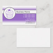 紫の白いフェードのカップケーキカスタムの名刺 名刺 (正面/裏面)