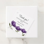 紫の白いフローラモダンロマンチックなミニマリスト フェイバータグ (インサイチュ)