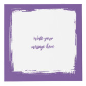 紫の白い写真カスタマイズを4枚の画像に追加 フォトキューブ (正面)