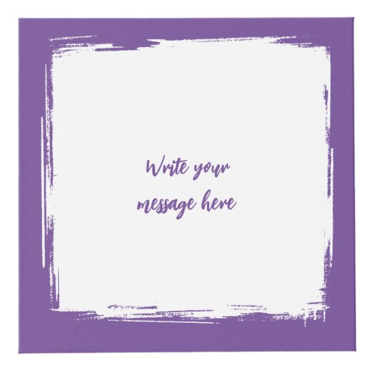 紫の白い写真カスタマイズを4枚の画像に追加 フォトキューブ (正面)