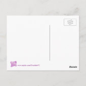 紫の白い抽象芸術スケッチ，はがき ポストカード (裏面)