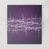 紫の白い文字王室の灯 プレイスカード (外部開封)