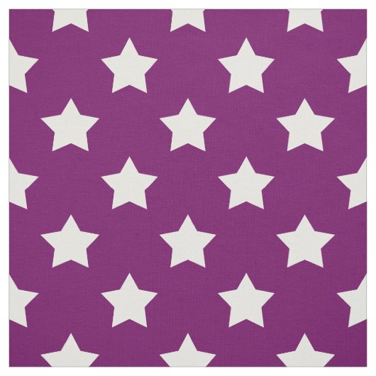 紫の白い星模様装飾織物 ファブリック (見本)