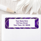 紫の白い模様 ラベル (インサイチュ)