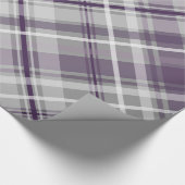 紫の白い灰色の格子状のパターン(の模様が)ある板 ラッピングペーパー (角)
