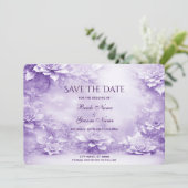 紫の白い花が日付を保存 セーブザデート (スタンド正面)